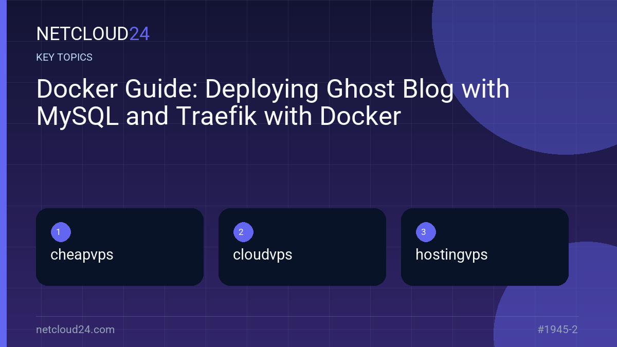 Key topics covered in Docker Guide: Deploying Ghost Blog with MySQL and Traefik with Docker