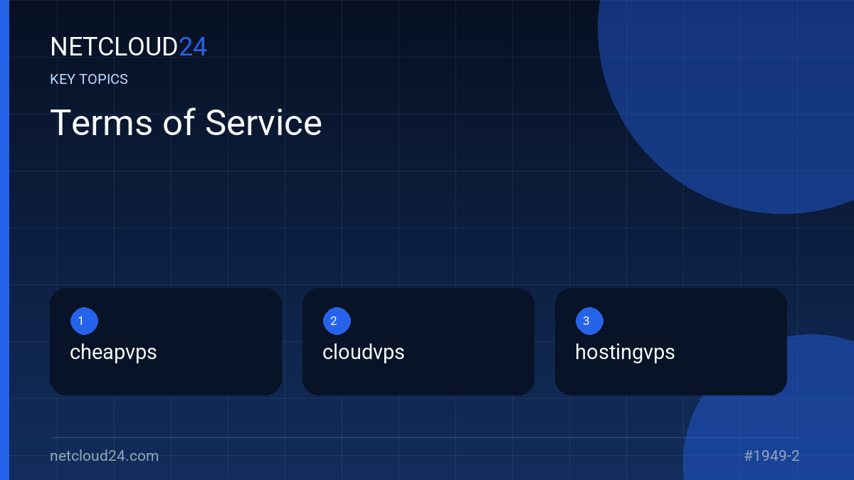 Key topics covered in Terms of Service