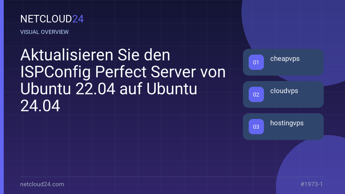 Visual overview of Aktualisieren Sie den ISPConfig Perfect Server von Ubuntu 22.04 auf Ubuntu 24.04