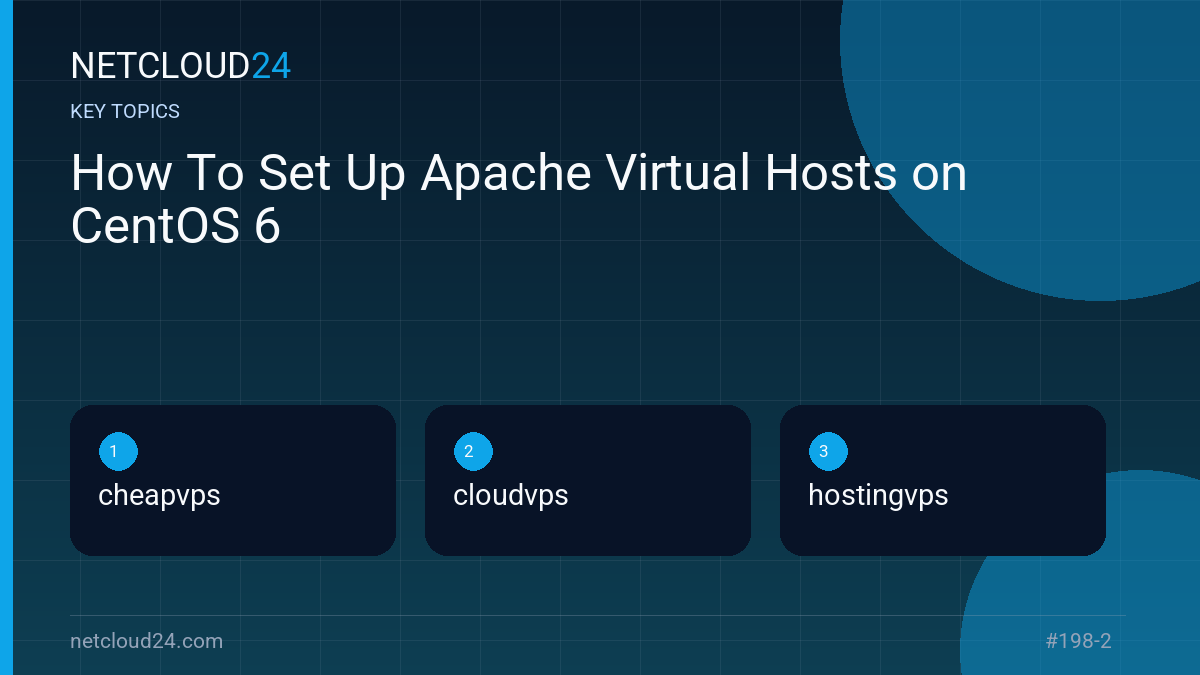 Key topics covered in How To Set Up Apache Virtual Hosts on CentOS 6