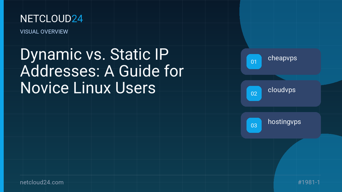 Visual overview of Dynamic vs. Static IP Addresses: A Guide for Novice Linux Users