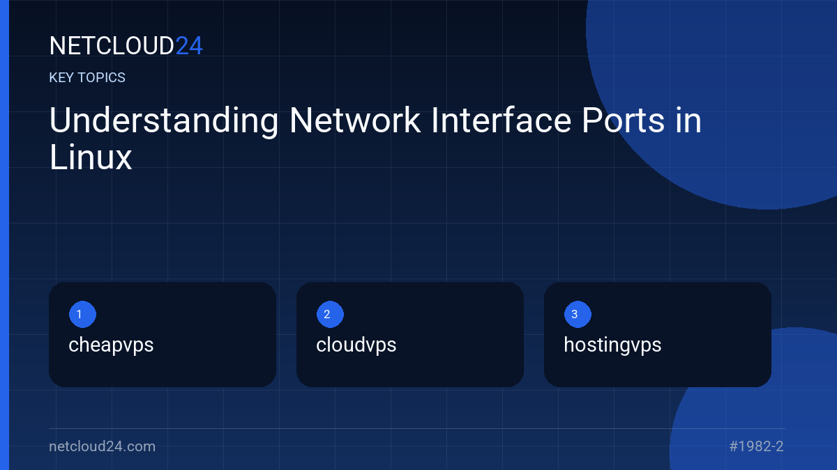 Key topics covered in Understanding Network Interface Ports in Linux