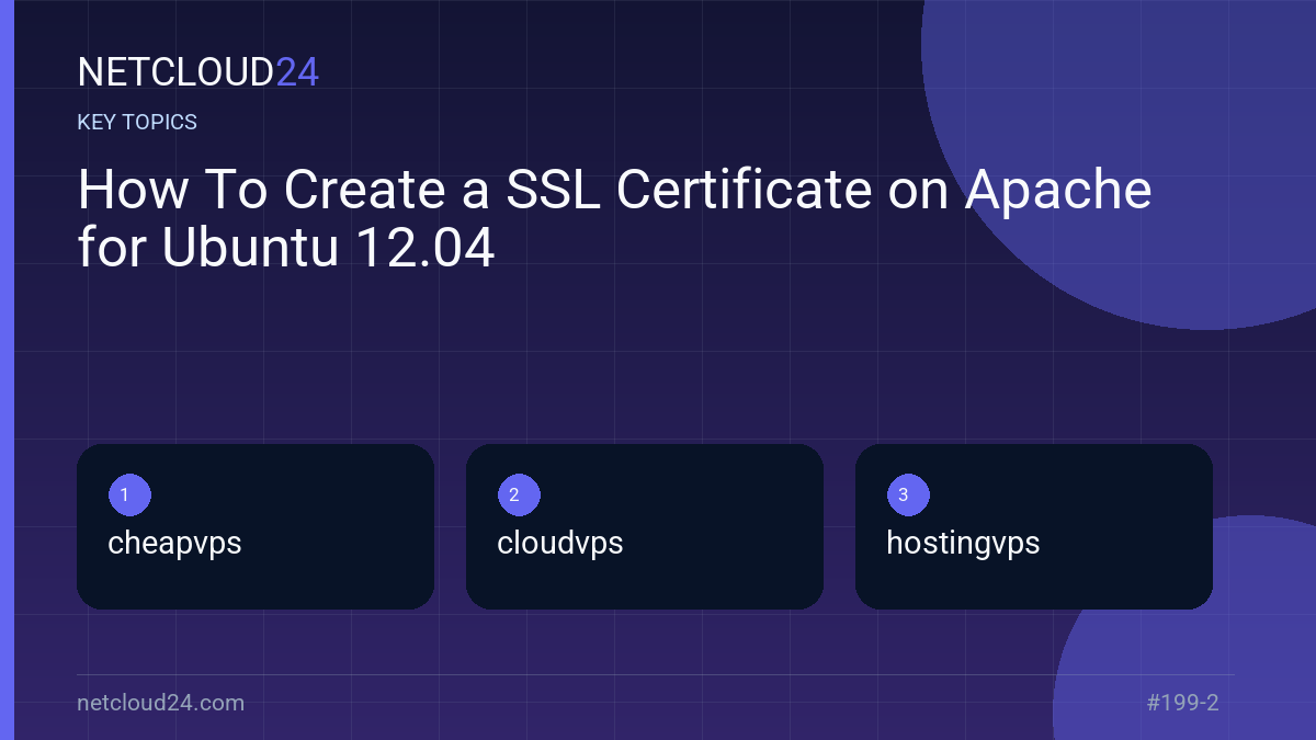 Key topics covered in How To Create a SSL Certificate on Apache for Ubuntu 12.04