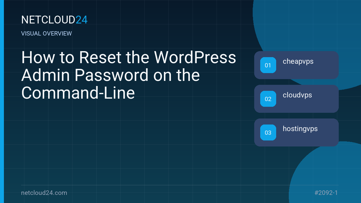 Visual overview of How to Reset the WordPress Admin Password on the Command-Line