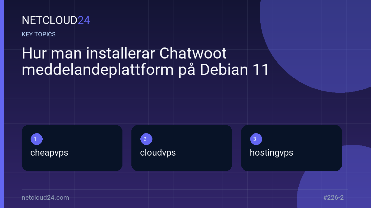Key topics covered in Hur man installerar Chatwoot meddelandeplattform på Debian 11