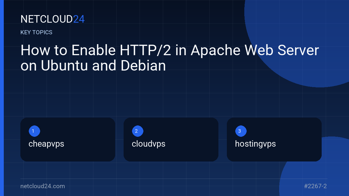 Key topics covered in How to Enable HTTP/2 in Apache Web Server on Ubuntu and Debian