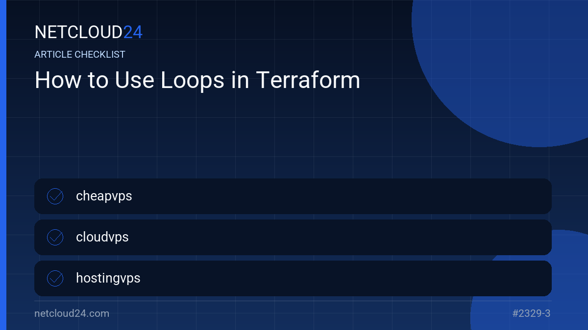 Practical checklist for How to Use Loops in Terraform