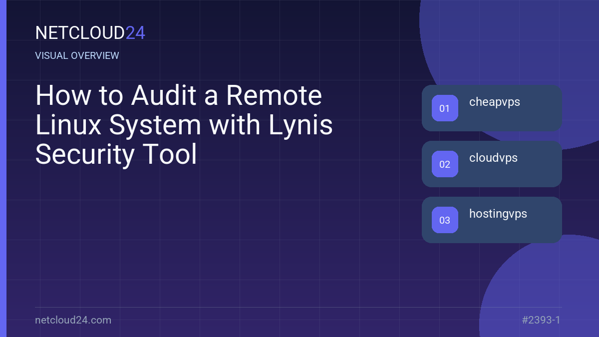 Visual overview of How to Audit a Remote Linux System with Lynis Security Tool