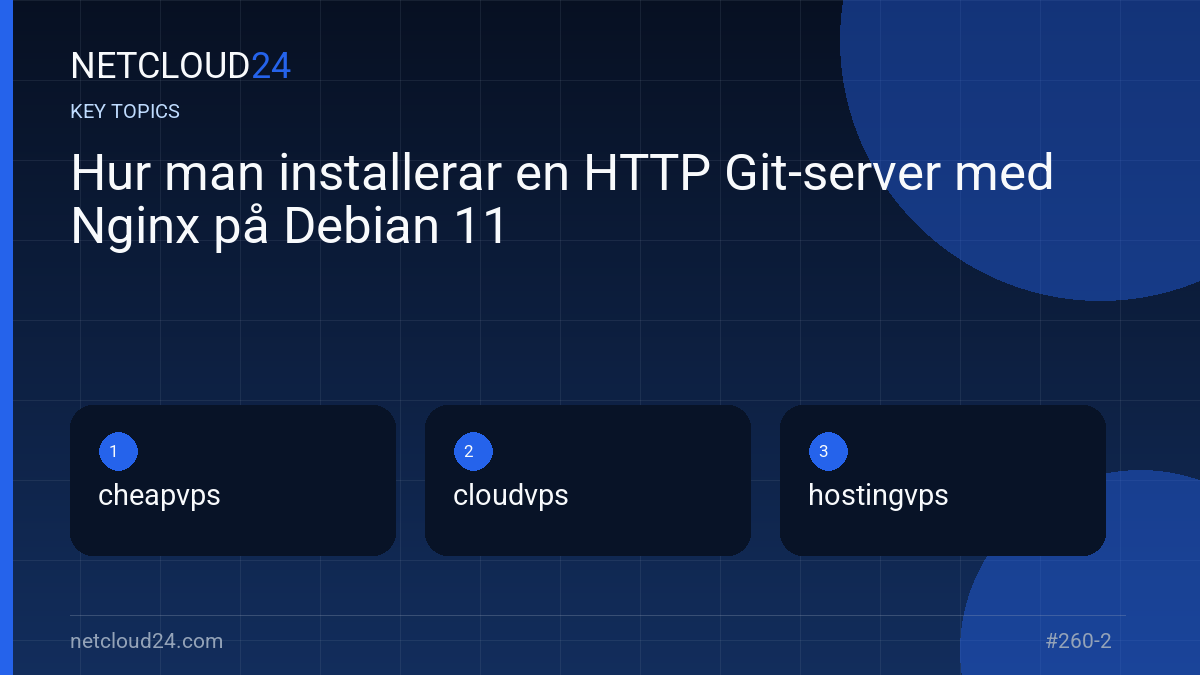 Key topics covered in Hur man installerar en HTTP Git-server med Nginx på Debian 11