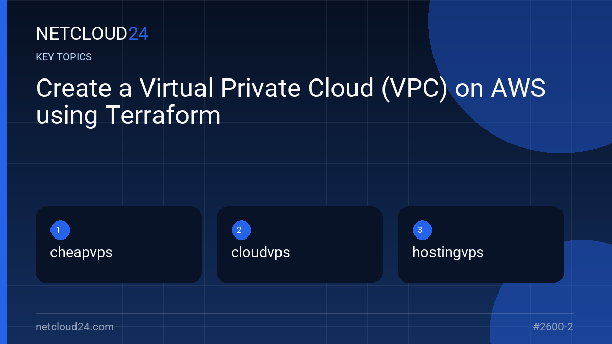 Key topics covered in Create a Virtual Private Cloud (VPC) on AWS using Terraform