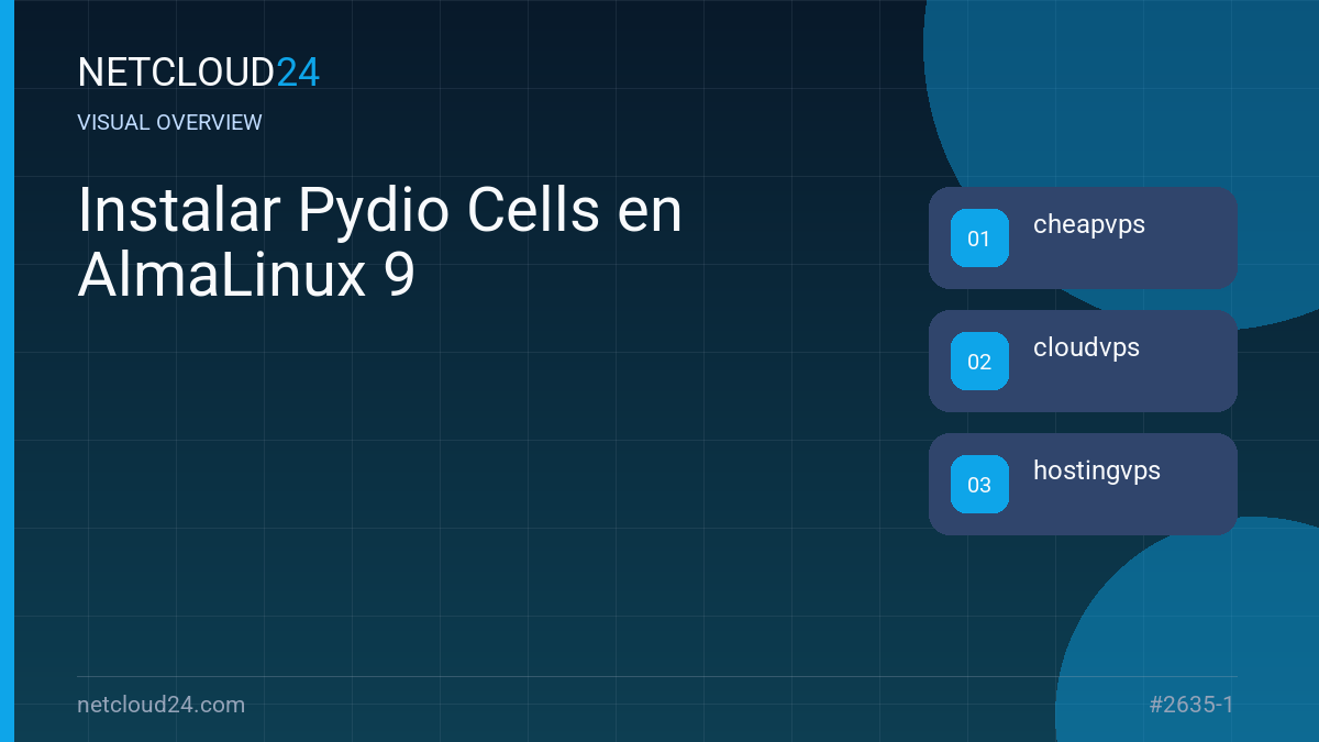 Visual overview of Instalar Pydio Cells en AlmaLinux 9