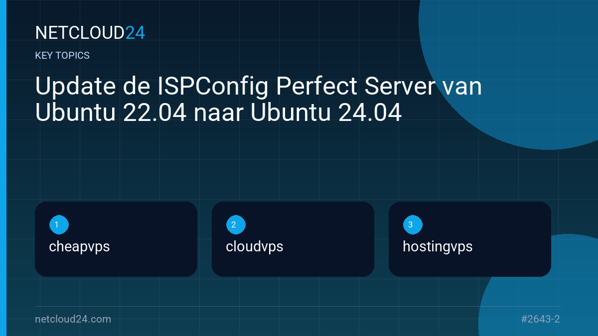 Key topics covered in Update de ISPConfig Perfect Server van Ubuntu 22.04 naar Ubuntu 24.04