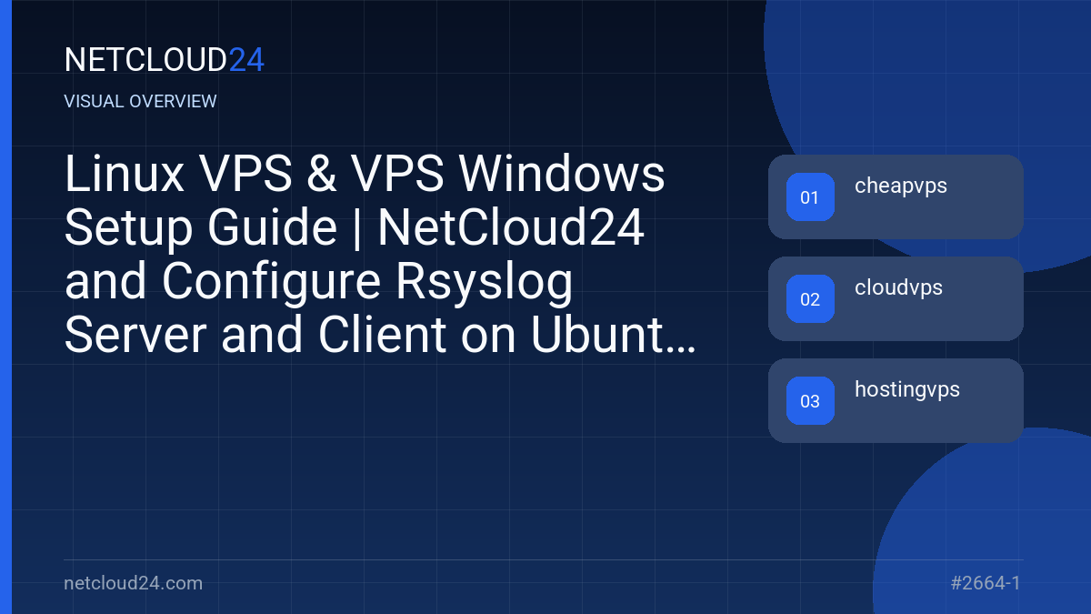 Visual overview of Linux VPS & VPS Windows Setup Guide | NetCloud24 and Configure Rsyslog Server and Client on Ubuntu 24.04