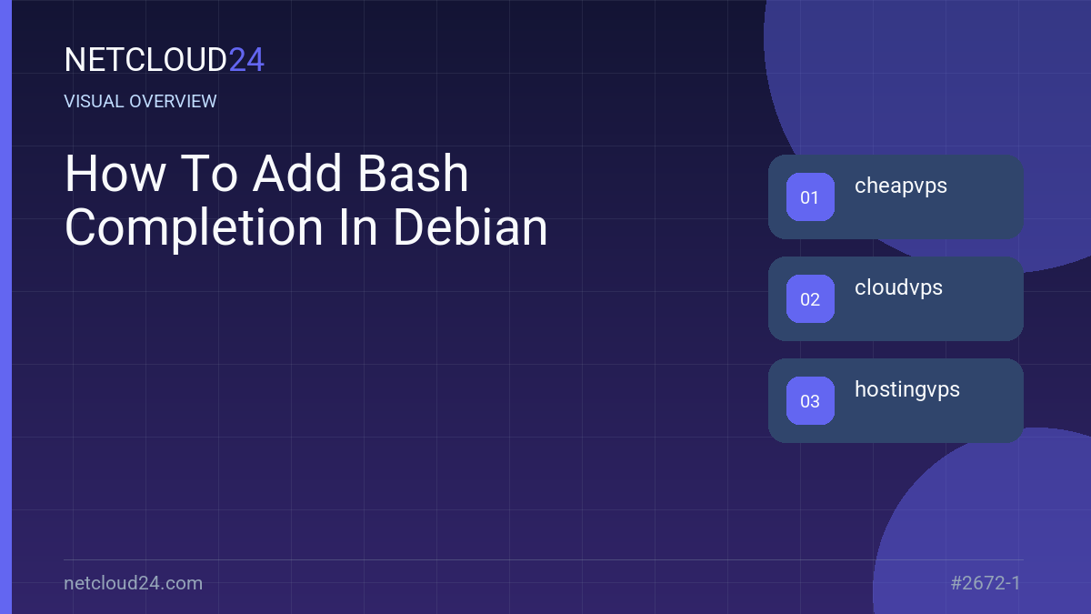 Visual overview of How To Add Bash Completion In Debian