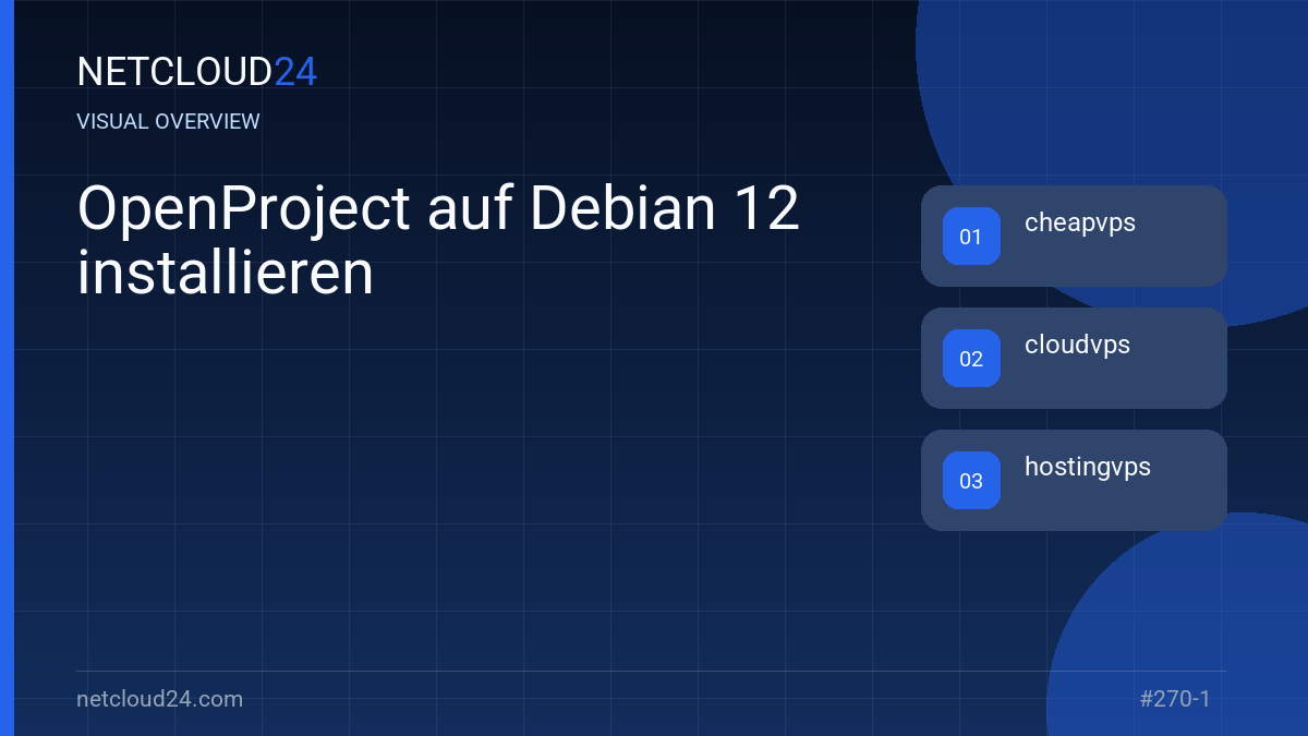 Visual overview of OpenProject auf Debian 12 installieren