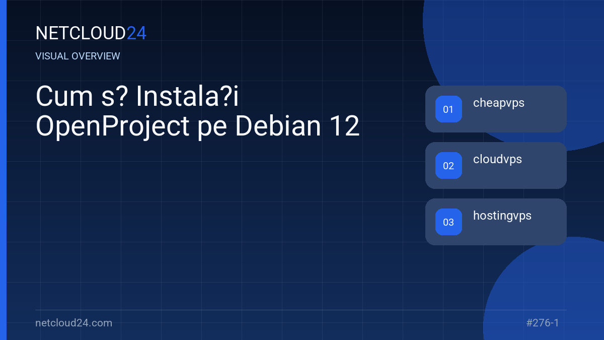 Visual overview of Cum s? Instala?i OpenProject pe Debian 12
