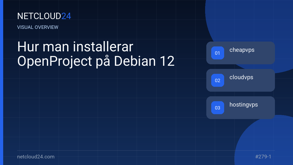 Visual overview of Hur man installerar OpenProject på Debian 12