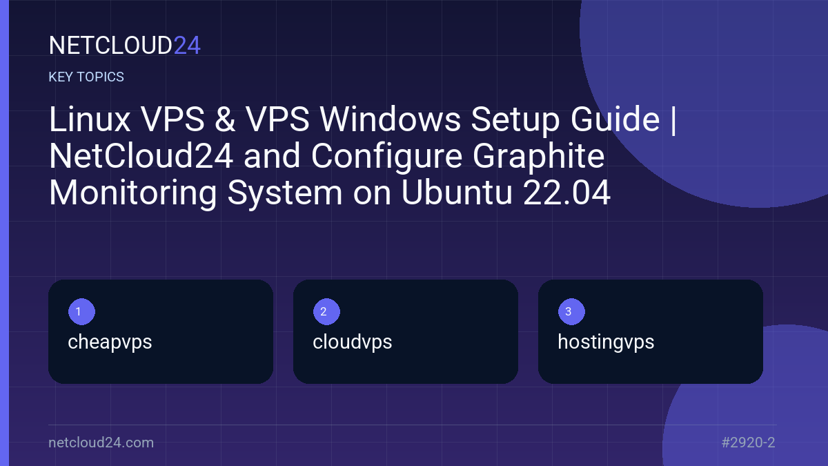 Key topics covered in Linux VPS & VPS Windows Setup Guide | NetCloud24 and Configure Graphite Monitoring System on Ubuntu 22.04