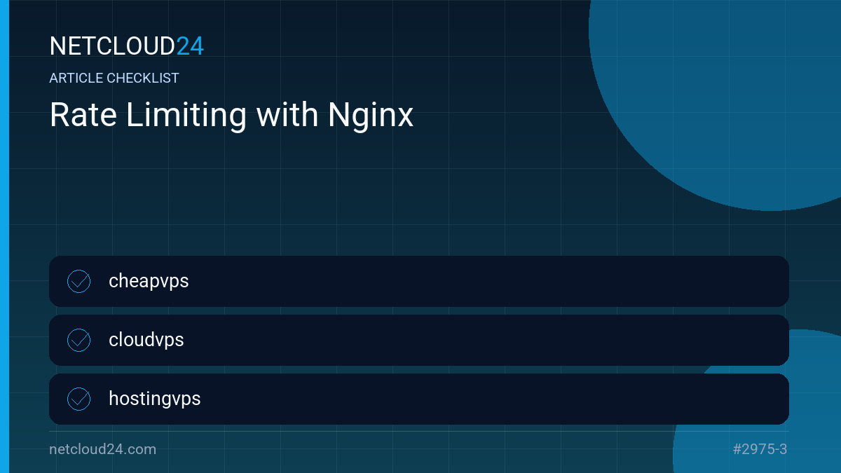 Practical checklist for Rate Limiting with Nginx