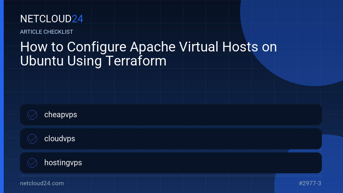 Practical checklist for How to Configure Apache Virtual Hosts on Ubuntu Using Terraform