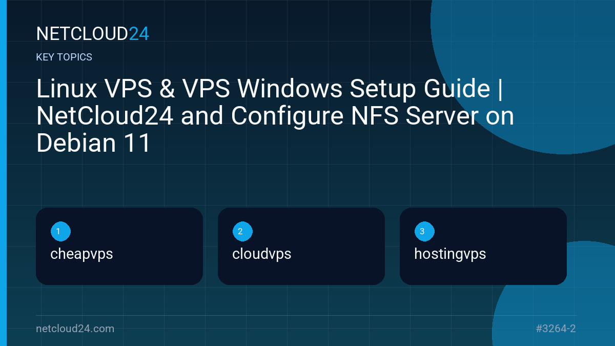 Key topics covered in Linux VPS & VPS Windows Setup Guide | NetCloud24 and Configure NFS Server on Debian 11