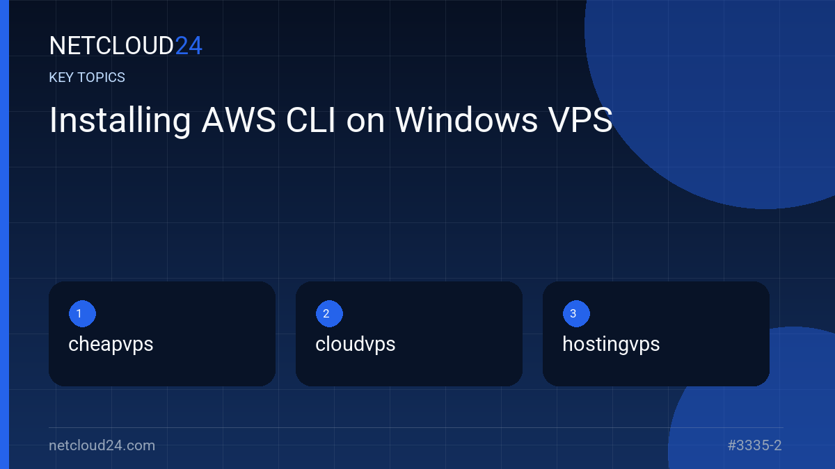 Key topics covered in Installing AWS CLI on Windows VPS