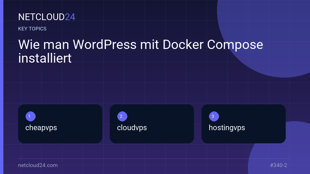 Key topics covered in Wie man WordPress mit Docker Compose installiert