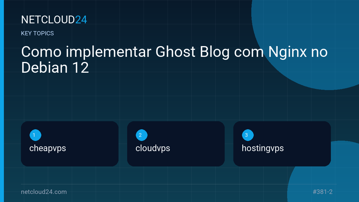Key topics covered in Como implementar Ghost Blog com Nginx no Debian 12