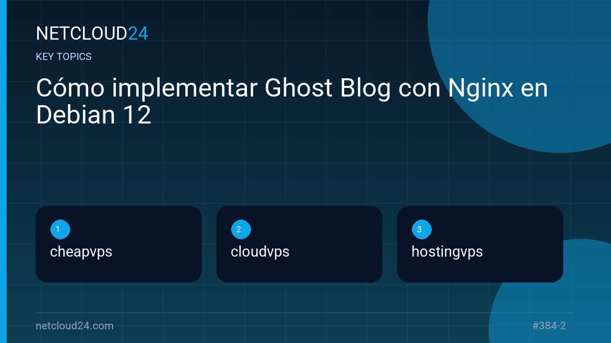 Key topics covered in Cómo implementar Ghost Blog con Nginx en Debian 12