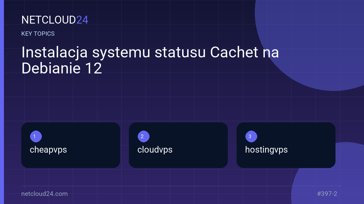 Key topics covered in Instalacja systemu statusu Cachet na Debianie 12