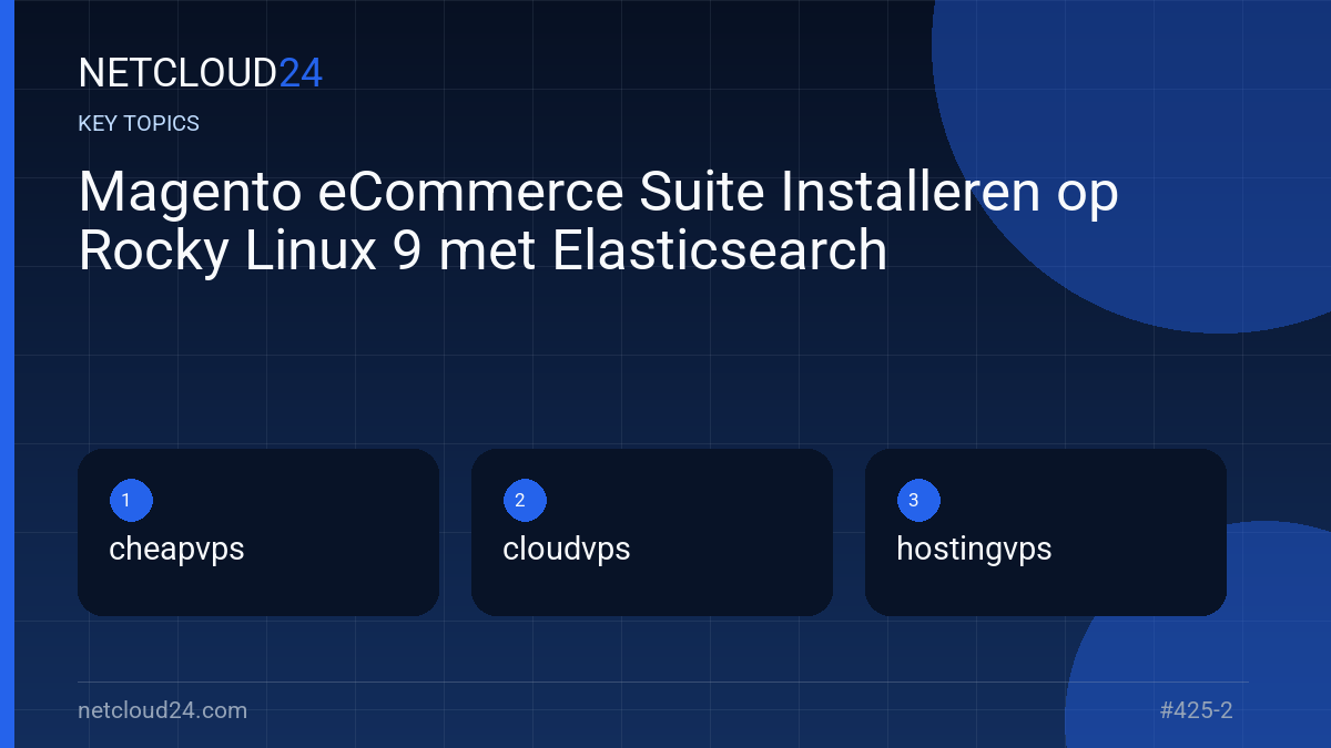 Key topics covered in Magento eCommerce Suite Installeren op Rocky Linux 9 met Elasticsearch