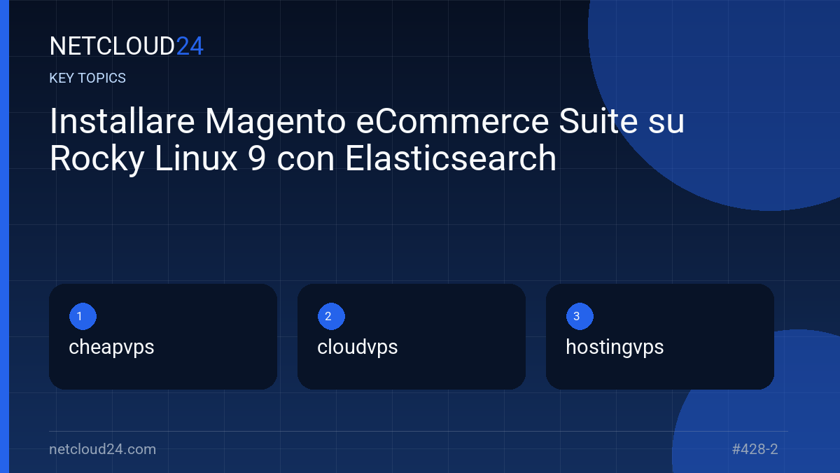 Key topics covered in Installare Magento eCommerce Suite su Rocky Linux 9 con Elasticsearch