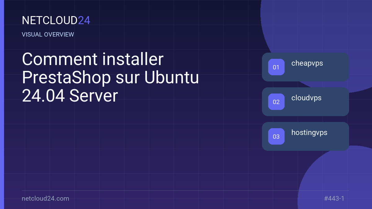 Visual overview of Comment installer PrestaShop sur Ubuntu 24.04 Server