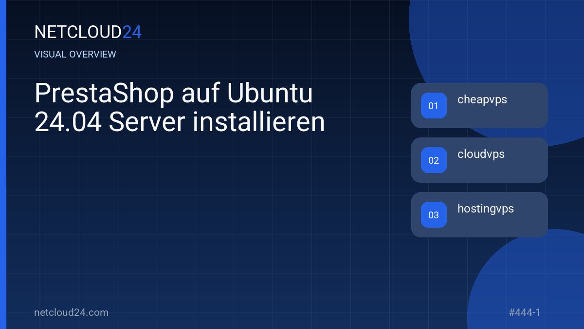 Visual overview of PrestaShop auf Ubuntu 24.04 Server installieren
