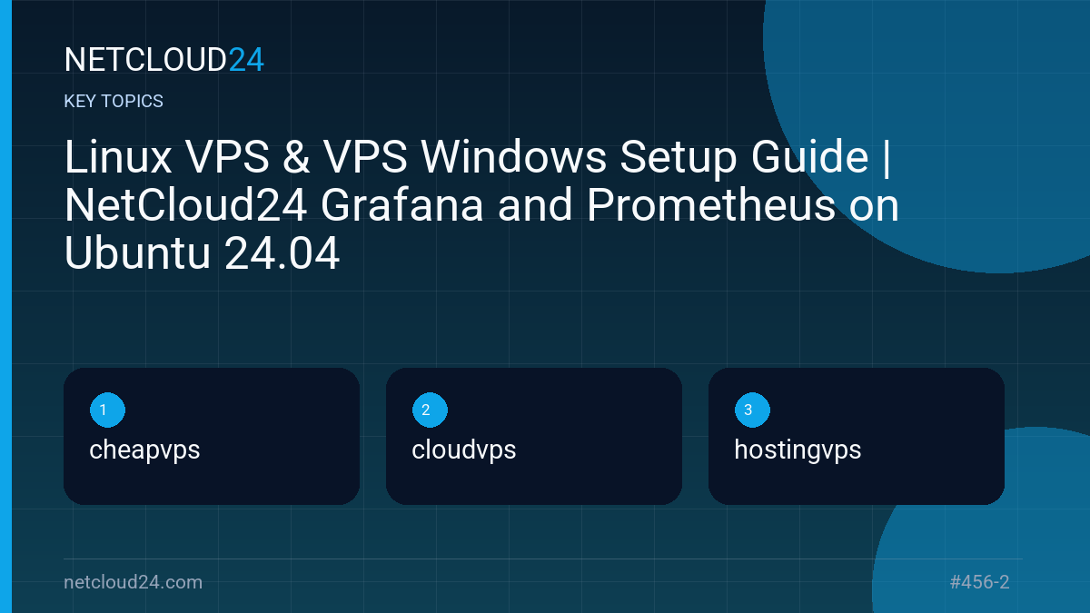 Key topics covered in Linux VPS & VPS Windows Setup Guide | NetCloud24 Grafana and Prometheus on Ubuntu 24.04