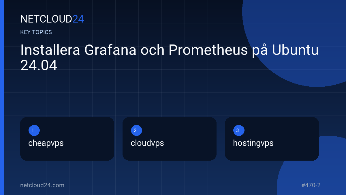 Key topics covered in Installera Grafana och Prometheus på Ubuntu 24.04