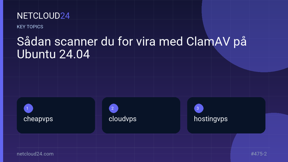 Key topics covered in Sådan scanner du for vira med ClamAV på Ubuntu 24.04