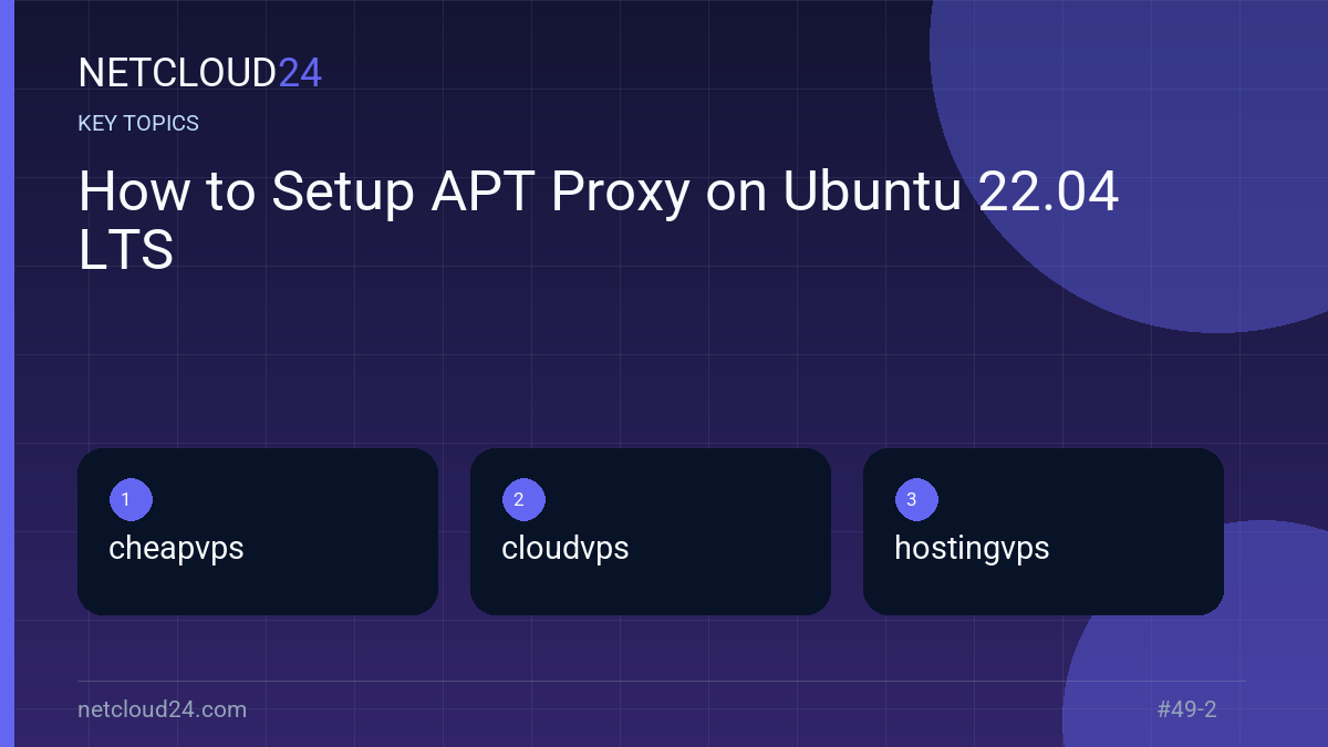 Key topics covered in How to Setup APT Proxy on Ubuntu 22.04 LTS