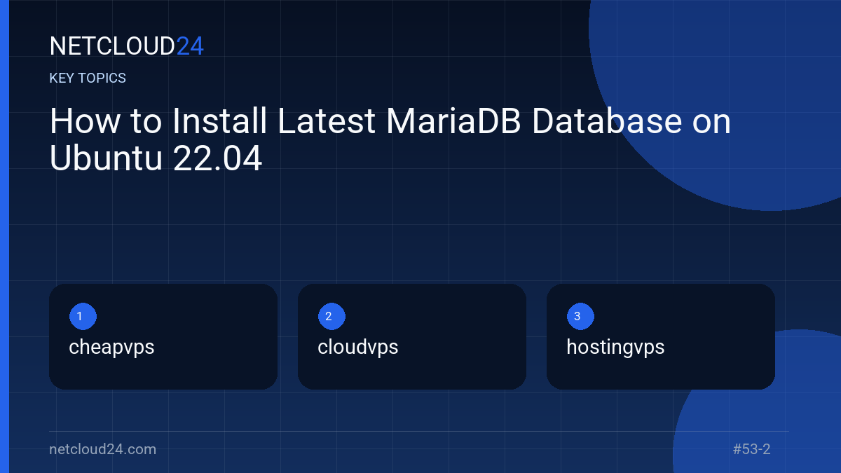 Key topics covered in How to Install Latest MariaDB Database on Ubuntu 22.04