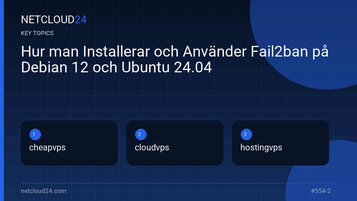 Key topics covered in Hur man Installerar och Använder Fail2ban på Debian 12 och Ubuntu 24.04