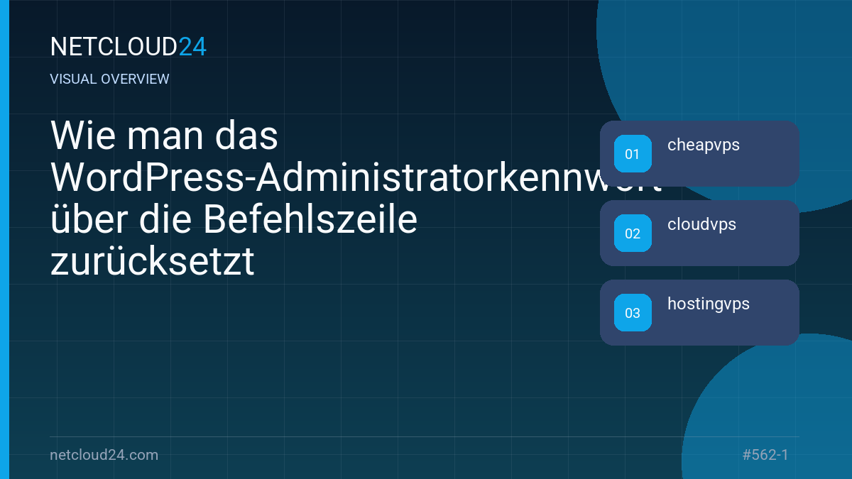 Visual overview of Wie man das WordPress-Administratorkennwort über die Befehlszeile zurücksetzt
