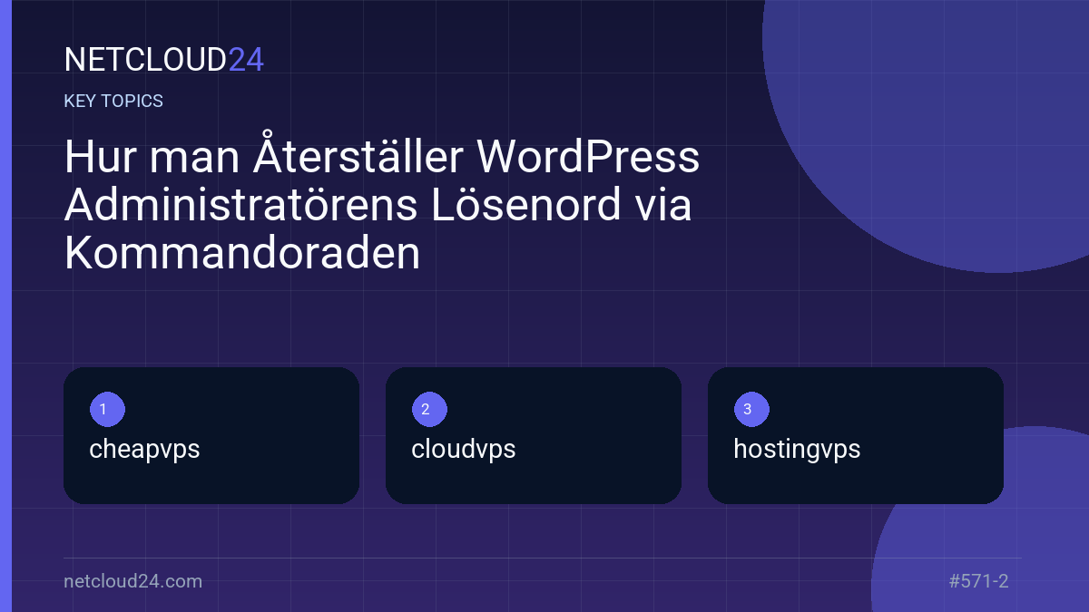 Key topics covered in Hur man Återställer WordPress Administratörens Lösenord via Kommandoraden