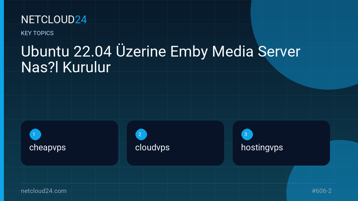 Key topics covered in Ubuntu 22.04 Üzerine Emby Media Server Nas?l Kurulur