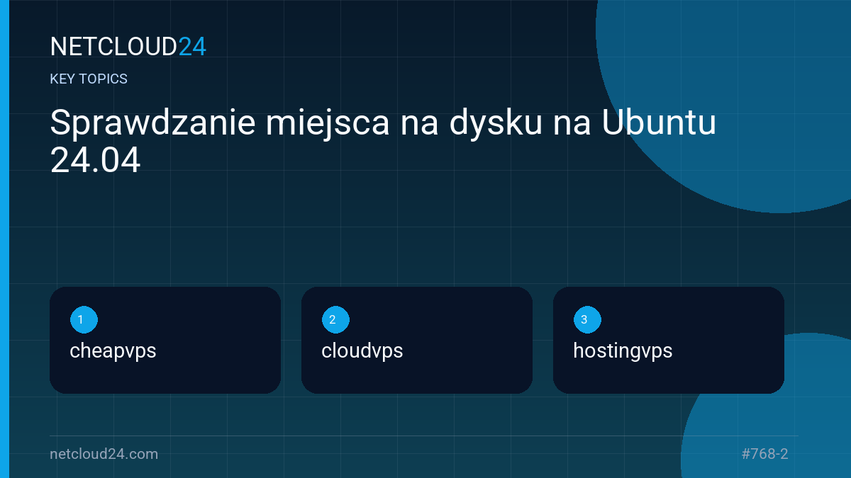 Key topics covered in Sprawdzanie miejsca na dysku na Ubuntu 24.04