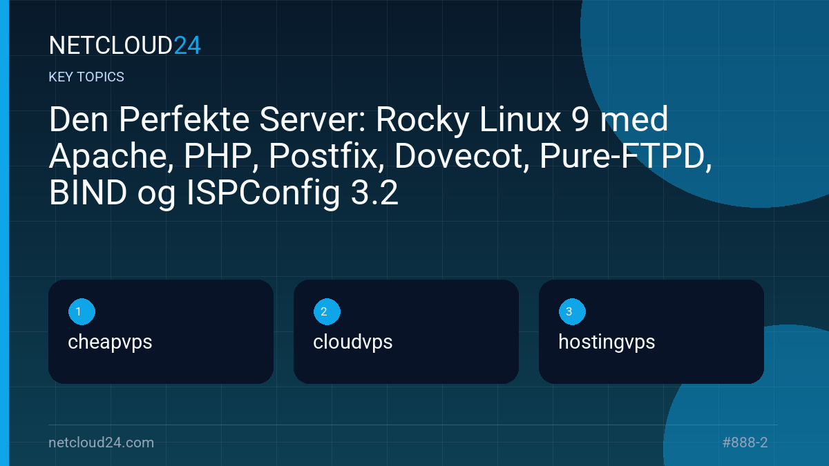 Key topics covered in Den Perfekte Server: Rocky Linux 9 med Apache, PHP, Postfix, Dovecot, Pure-FTPD, BIND og ISPConfig 3.2