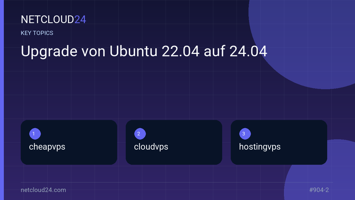 Key topics covered in Upgrade von Ubuntu 22.04 auf 24.04