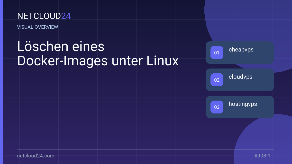 Visual overview of Löschen eines Docker-Images unter Linux