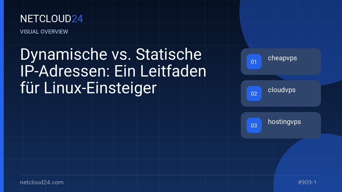 Visual overview of Dynamische vs. Statische IP-Adressen: Ein Leitfaden für Linux-Einsteiger