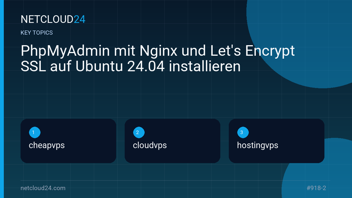 Key topics covered in PhpMyAdmin mit Nginx und Let's Encrypt SSL auf Ubuntu 24.04 installieren