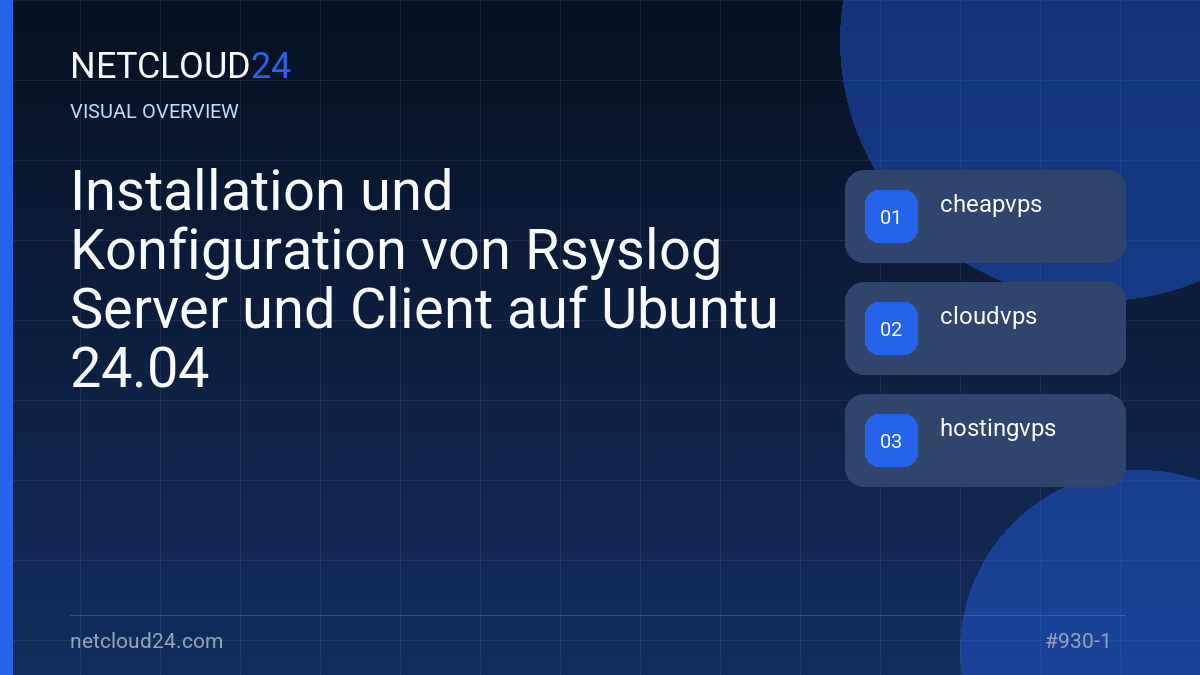 Visual overview of Installation und Konfiguration von Rsyslog Server und Client auf Ubuntu 24.04